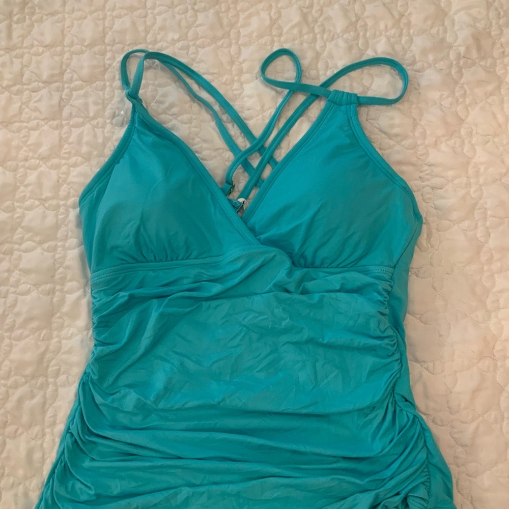 La Blanca Turquoise Tankini Top